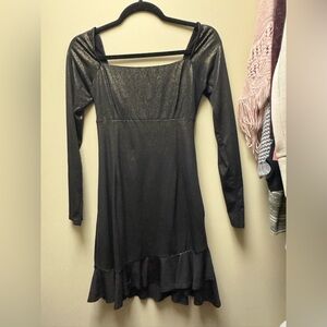 Elegant Black Long Sleeve Dress